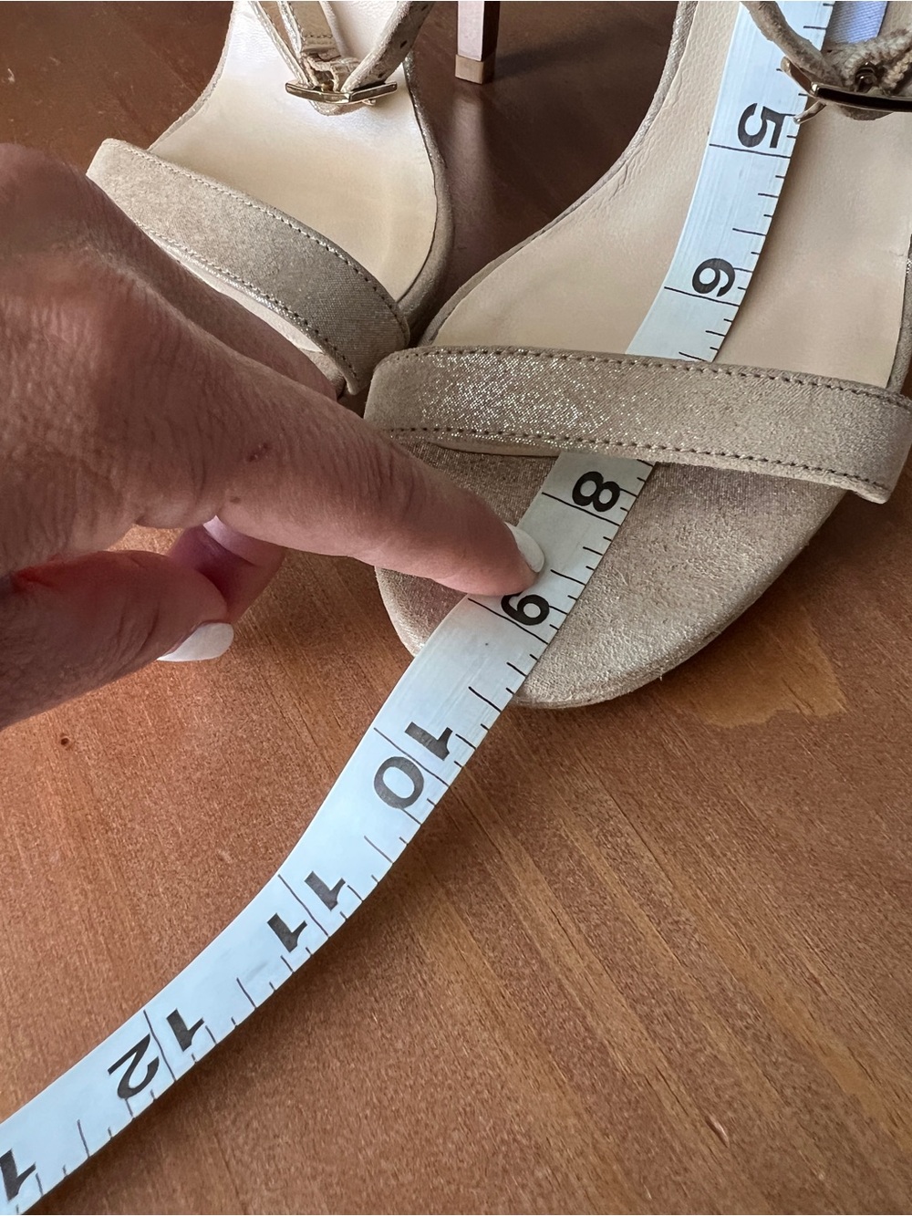 Jimmy Choo Champagne Gold Ankle-Strap High Heel Sandals - Picture 12 of 12